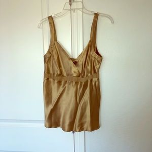 Ladies Silk blouse and skirt in gold